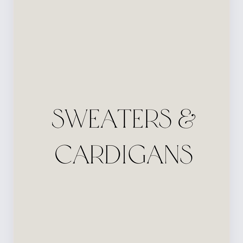 Sweaters and Cardigans